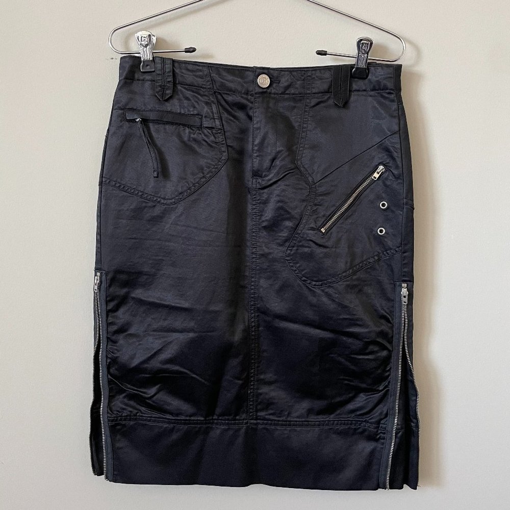 BCBG Maxazria Jeans Black Cargo Skirt